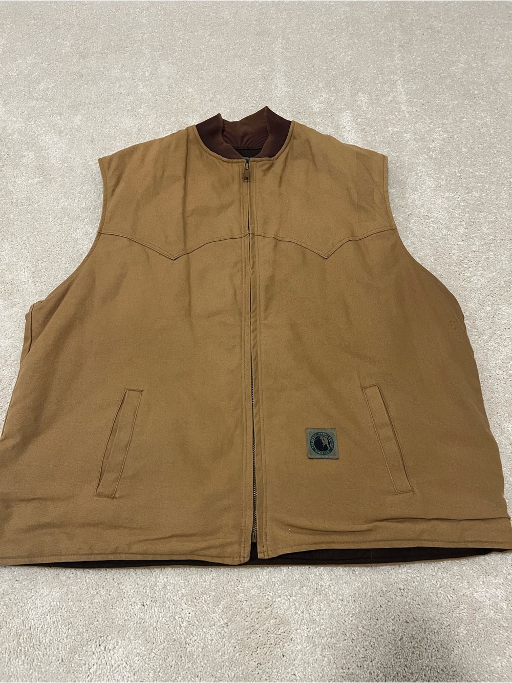 Vintage Berne Apparel Men’s XL Brown Duck Canvas Quilted Workwear Vest QV270